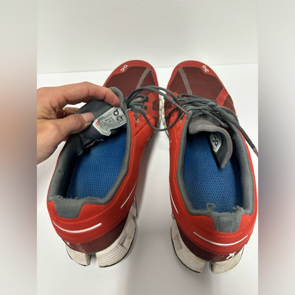 ON RUNNING On Cloud Maroon Red White Running Sneakers Men’s Size 10 1/2 - Picture 4 of 6